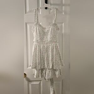 Altar'd State Foral White Romper